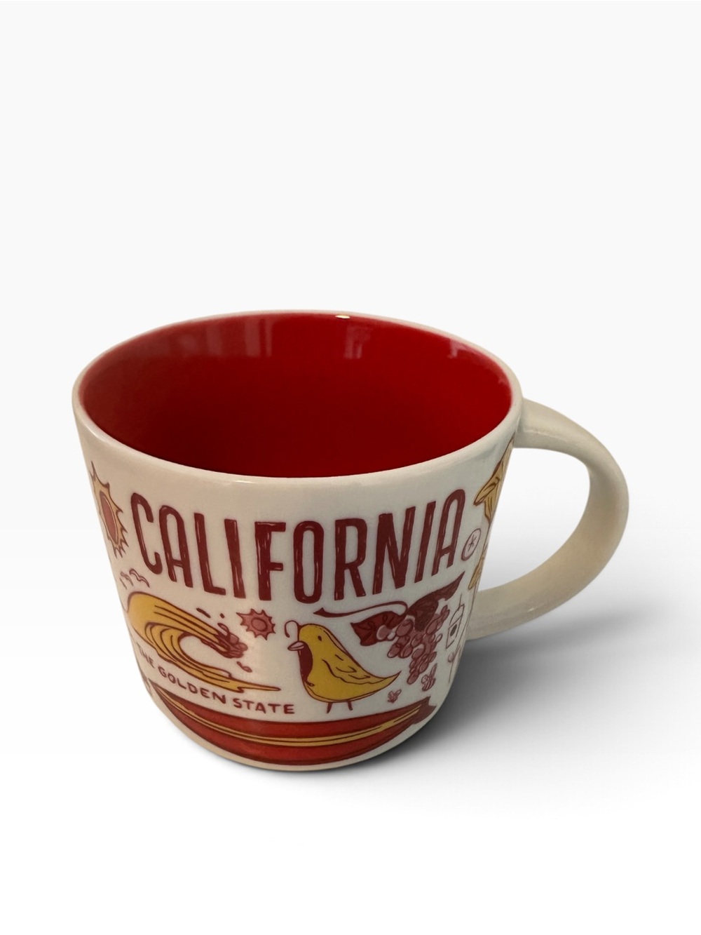 Starbucks California Ceramic Mug with Red Interior 2021 Been There Series